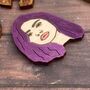 Customised Face Wood Pin | Pin Badge From Photograph, thumbnail 6 of 8
