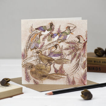 'Owls And Pheasants' Mixed Pack Of 10 Christmas Cards, 9 of 10