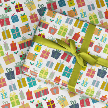 Christmas Present Wrapping Paper Roll Or Folded, 3 of 3