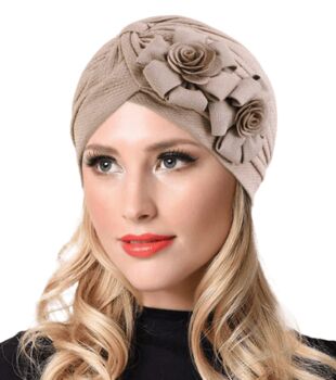 Chemo Turban With Added Flower Embelishment, 3 of 7