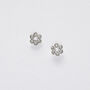 Friendship Gift Boxed Earring Card With Sterling Silver Cz Flower Earring Studs, thumbnail 2 of 6