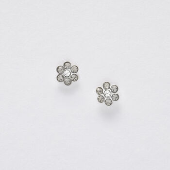 Friendship Gift Boxed Earring Card With Sterling Silver Cz Flower Earring Studs, 2 of 6