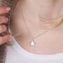 Puffy Star Necklace Sterling Silver, thumbnail 3 of 6