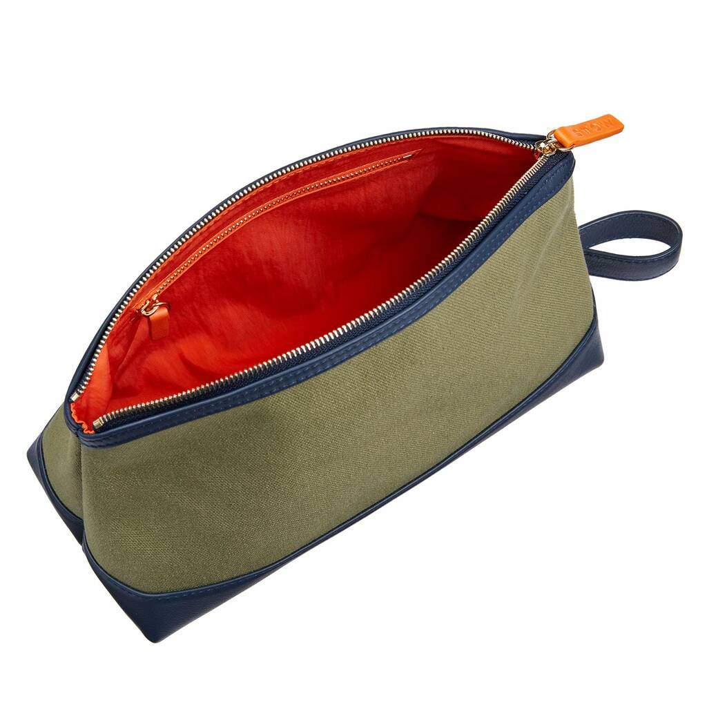 Luxury Sustainable Biodegradable Canvas Wash Bag By STOW