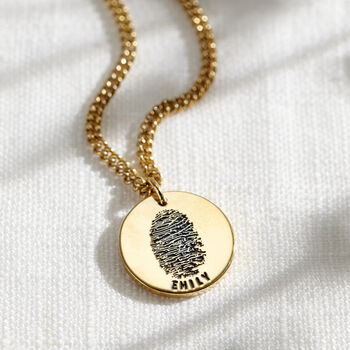 Fingerprint Disc Necklace, 2 of 9