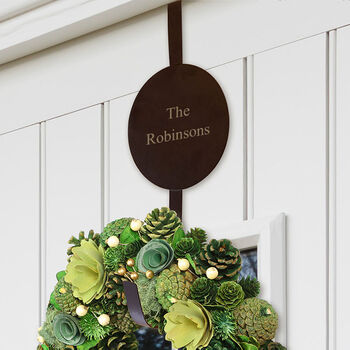 Personalised Front Door Wreath Hanger, 3 of 4