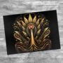 Art Deco Glass Chopping Board Celestial Aviary Two, thumbnail 7 of 8