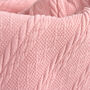 Personalised Knitted Dusty Pink Blanket With Bow, thumbnail 6 of 9