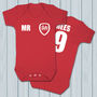 Personalised Wales Football Supporters Babygrows, thumbnail 1 of 6