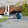 9mm London Blue Topaz Necklace In Sterling Silver, thumbnail 2 of 5