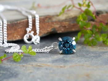 9mm London Blue Topaz Necklace In Sterling Silver, 2 of 5