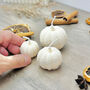 Natural White Pumpkin Candle Set Of Three Autumn Decor, thumbnail 5 of 10