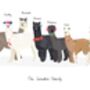 Personalised Llama And Alpaca Family Print, thumbnail 3 of 3