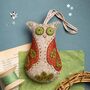 Folk Embroidered Owl Felt Craft Mini Kit, thumbnail 1 of 5