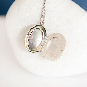 Personalised Sterling Silver Blue Paua Shell Locket, 4 of 10