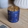 Blue Glass Zodiac Tea Light Holder, thumbnail 2 of 2