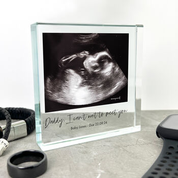 Can't Wait To Meet You Baby Scan Glass Token, 3 of 9