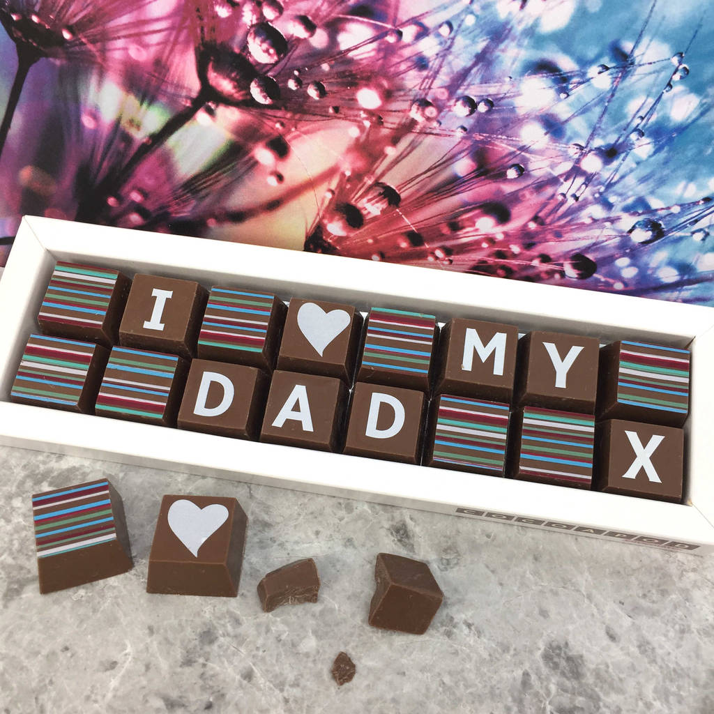 I Love My Daddy Father's Day Chocolate Gift By Cocoapod Chocolates