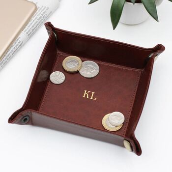 Personalised Luxury Leather Valet Tray, 2 of 3