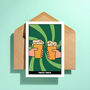 Beer Pints Celebration Greeting Card, thumbnail 3 of 3