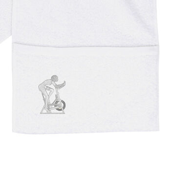 Personalised Embroidered Gym Towel With Zipped Pocket, 7 of 9