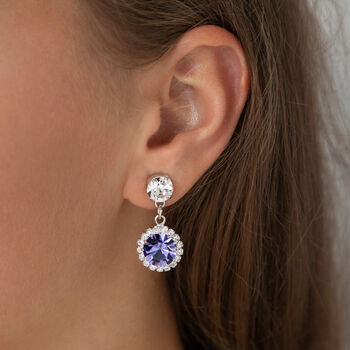 Swarovski Crystal Snow Drop Earrings, 10 of 12