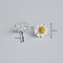 Sterling Silver Daisy Flower Stud Earrings, thumbnail 4 of 6
