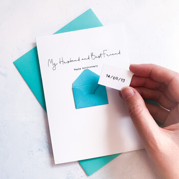 Personalised Husband/Wife Best Friend Envelope Card, 3 of 8
