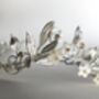 The Ostara Crown Gold Silver Shell Mother Of Pearl Floral Hair Vine Bridal Headpiece, thumbnail 5 of 12