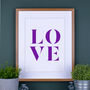 Personalised Stencil Love Print, thumbnail 6 of 9