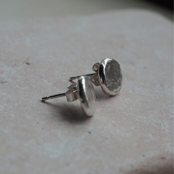 Statement Hammered Stud Earrings, 4 of 7