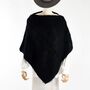 Black Knitted Super Soft Poncho, thumbnail 1 of 8
