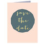 Mini Gold Foiled Save The Date Card, thumbnail 2 of 3
