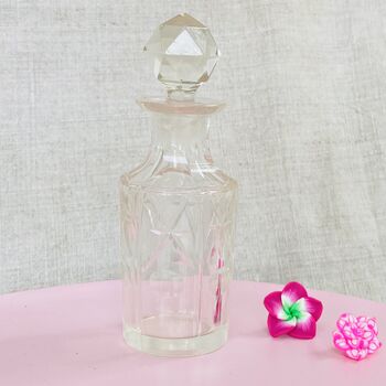 Vintage Decorative Cut Glass Crystal Perfume Bottle ~ 35, 3 of 8