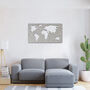 Metal World Map Wall Decor With Continents Design, thumbnail 9 of 11