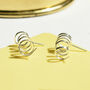 Handmade Sterling Silver Spiral Studs, thumbnail 4 of 5