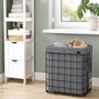 Laundry Basket 90 L Collapsible Hamper Metal Wire Frame, thumbnail 1 of 12