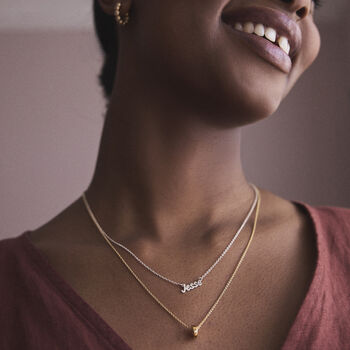 Mini Spinning Birthstone Disc Necklace, 2 of 11
