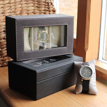 Personalised Initials Three Piece Watch Box, 3 of 8