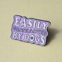 Easily Distracted By Dogs Pink Enamel Pin Badge, thumbnail 1 of 4