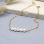 50th Birthday Pearl Bracelet 14ct Gold Fill With Personalised Card, thumbnail 3 of 5