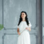 Maxi Linen Wedding Dress, thumbnail 11 of 12