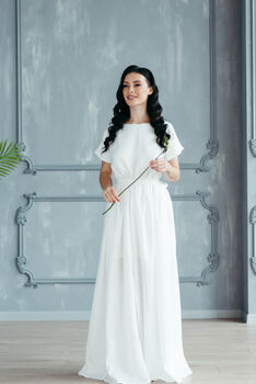 Maxi Linen Wedding Dress, 11 of 12