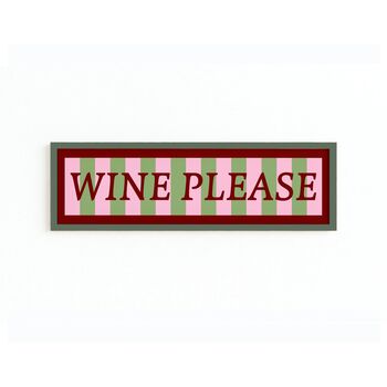 Wine Please Panoramic Framed Print, 6 of 12