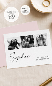 Bridesmaid Proposal Card With Photos, 10 of 12