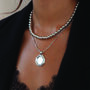 Sterling Silver Beaded Ball Chain Choker Necklace, thumbnail 7 of 10