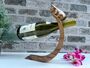 Wooden Cat Wine Bottle Holder Tabletop Wine Rack Gift, thumbnail 1 of 9
