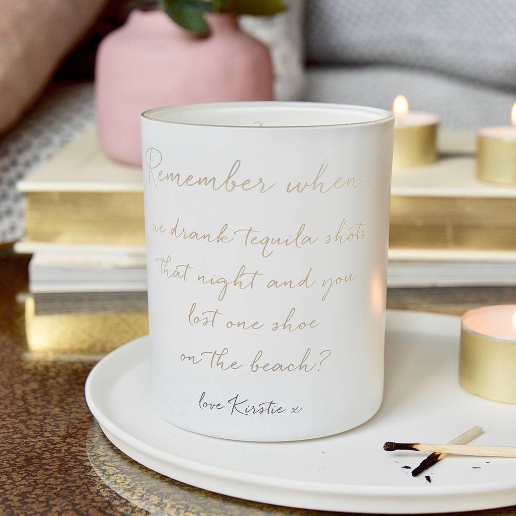 Personalised Remember When Scented Candle, 1 of 5