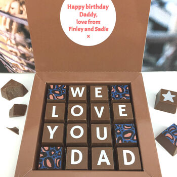 Love You Dad Chocolates With Personalised Message, 3 of 9