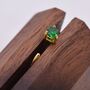 Emerald Green Cz Huggie Hoop Threader Earrings, thumbnail 3 of 11